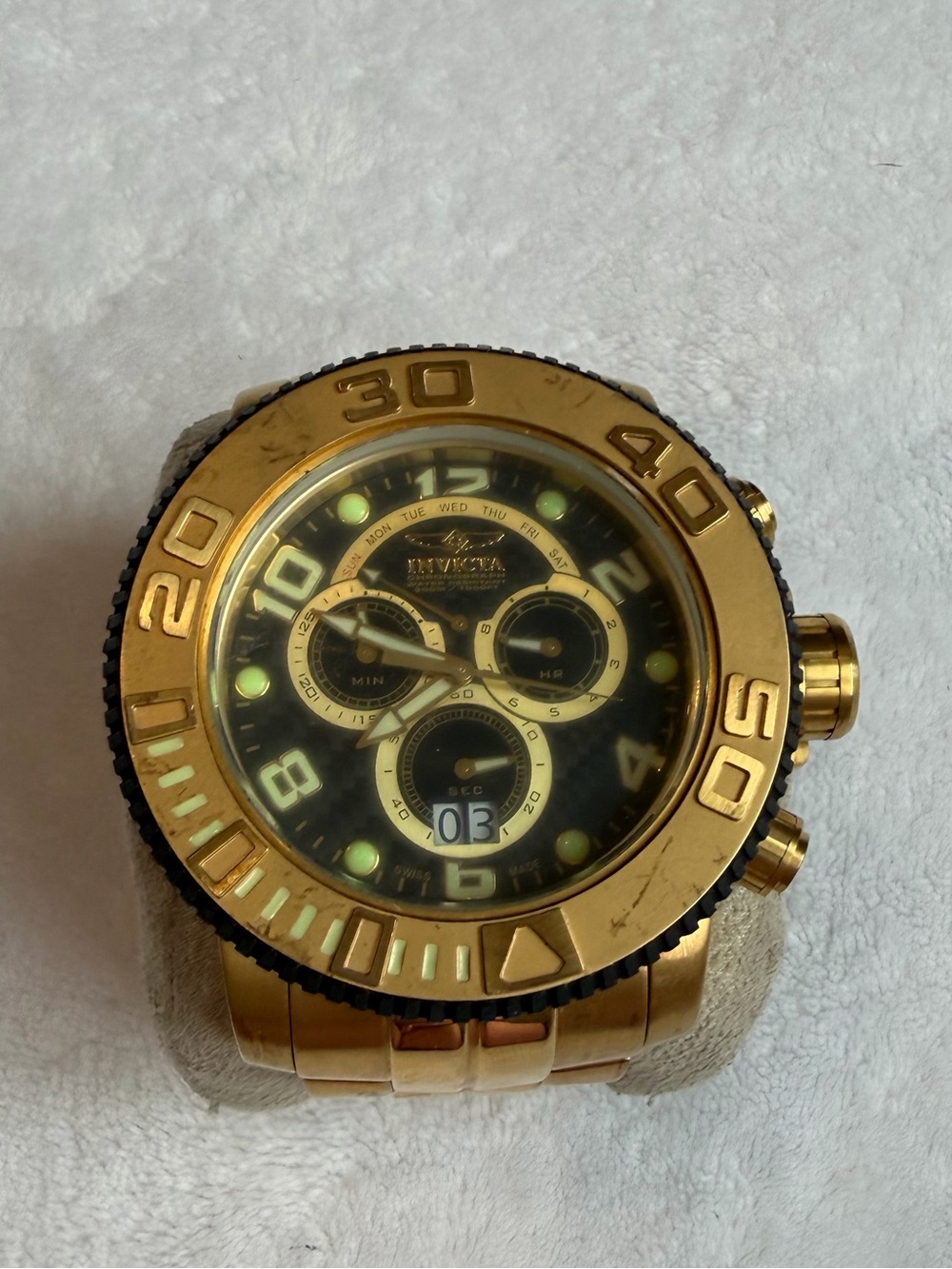 Invicta Gold-tone Chronograph Dive Watch #10763